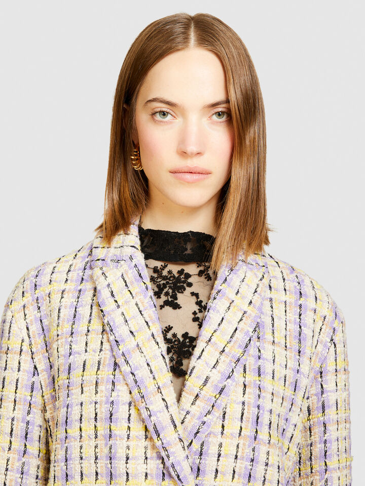 Yarn dyed bouclè jacket - women's jackets - Multi-color | Sisley image number 5